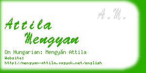 attila mengyan business card